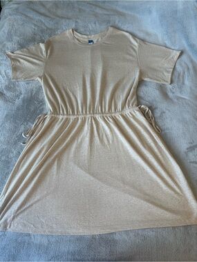 Old Navy Beige Crewneck Dress